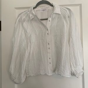 Carly Jean cream blouse with full sleeves - SIZE L